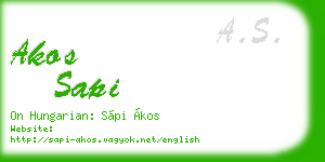akos sapi business card